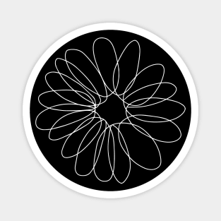 DAISY FLOWER - Daisy One Line Art  - Daisy Single Line Art Magnet